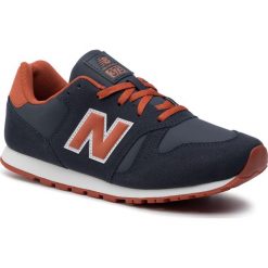 Sneakersy NEW BALANCE - YC373FA Granatowy. Niebieskie trampki chłopięce New Balance, bez wzorów, ze skóry ekologicznej, na sznurówki. W wyprzedaży za 169,00 zł.