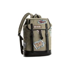 PLECAK NYLON RED RC11822 Khaki. Brązowe plecaki damskie Nylon Red, bez wzorów, ze skóry ekologicznej. Za 119,99 zł.