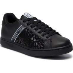 Sneakersy TRUSSARDI JEANS - 79A00449 9Y099999 K299. Czarne półbuty damskie Trussardi Jeans, bez wzorów, z jeansu, bez obcasa, na płaskiej podeszwie, bez zapięcia. Za 599,00 zł.