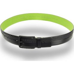 Granatowy skórzany pasek Boss Green. Niebieskie paski męskie BOSS Green, w paski. Za 349,00 zł.