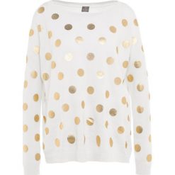 Swetry klasyczne damskie: FTC Cashmere DOTS Sweter offwhite