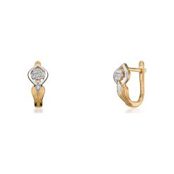 Kolczyki - , Brylant 0,09ct,. Szare kolczyki damskie marki W.KRUK, z brylantem. Za 1790,00 zł.