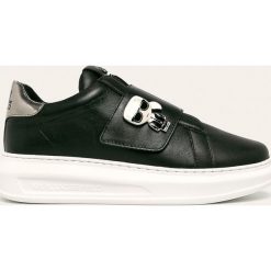 Karl Lagerfeld - Buty skórzane. Czarne buty sportowe damskie KARL LAGERFELD, bez wzorów, ze skóry, sportowe. Za 799,90 zł.