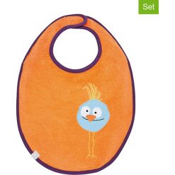 Śliniaki: Ślinaczki (2 szt.) „Birdie” w kolorze pomarańczowym – 39 x 29 cm