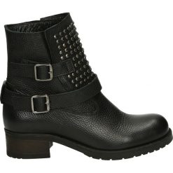 Botki - 302151452 BLA. Czarne botki damskie na zamek Venezia, ze skóry. Za 389,00 zł.