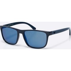 Emporio Armani - Okulary. Niebieskie okulary przeciwsłoneczne damskie Emporio Armani, prostokątne. Za 669,90 zł.