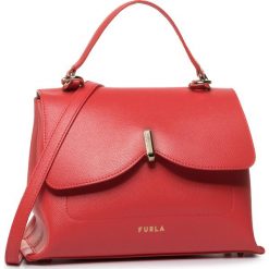 Torebka FURLA - Ribbon 1064060 B BAEZ ARE Fuoco h. Czerwone torebki klasyczne damskie Furla, bez wzorów, ze skóry, klasyczne, bez dodatków. Za 1669,00 zł.