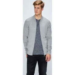 Tom Tailor Denim - Kardigan. Szare kardigany damskie marki TOM TAILOR DENIM, xl, z elastanu, z okrągłym kołnierzem. W wyprzedaży za 139,90 zł.