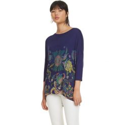 Desigual Cassidy Koszulka Niebieski. Niebieskie koszulki damskie Desigual, l, bez wzorów, z wiskozy, bez kołnierzyka, z długim rękawem. Za 326,95 zł.