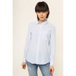 Koszula Tommy Jeans Tjw Stripe DW0DW07607. Białe bluzki damskie Tommy Jeans, m, bez wzorów, z wiskozy, bez kołnierzyka, bez rękawów. W wyprzedaży za 289,00 zł.