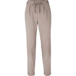 Spodnie chino z wpuszczanymi kieszeniami bonprix kamienisty. Szare chinosy damskie bonprix, bez wzorów. Za 109,99 zł.