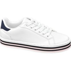 Sneakersy damskie Graceland białe. Białe sneakersy damskie Graceland, z materiału. Za 119,90 zł.