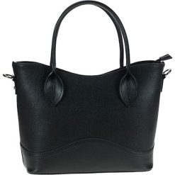 Torebki klasyczne damskie: Skórzana torebka w kolorze czarnym – 30 x 23 x 14 cm