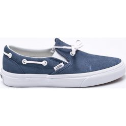 Vans - Tenisówki. Niebieskie tenisówki damskie marki Vans, ze skóry, na sznurówki. W wyprzedaży za 299,90 zł.