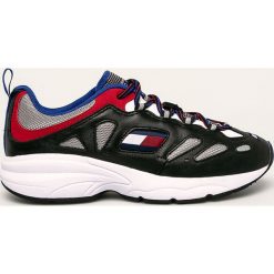 Tommy Jeans - Buty. Czarne sneakersy męskie Tommy Jeans, z jeansu, na sznurówki. W wyprzedaży za 239,90 zł.