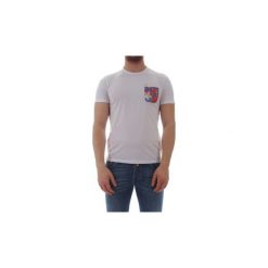 T-shirty z krótkim rękawem Sun68 T19102. Białe t-shirty męskie SUN68, s, bez wzorów, bez kołnierzyka, krótkie. Za 202,49 zł.