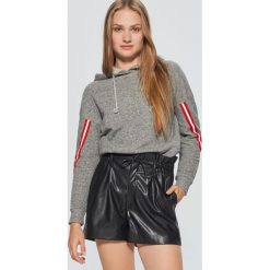 Bluzy damskie: Bluza z lampasem - Jasny szary