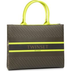 Torebka TWINSET - Tote 201TA7240 St. Butterfly 04670. Zielone torebki klasyczne damskie Twinset, z aplikacjami, ze skóry ekologicznej, klasyczne, zdobione, bez dodatków. W wyprzedaży za 539,00 zł.