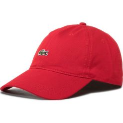Czapka z daszkiem LACOSTE - RK4714 Red 240. Czerwone czapki męskie Lacoste, bez wzorów, z bawełny. W wyprzedaży za 179,00 zł.