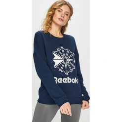 Reebok Classic - Bluza. Niebieskie bluzy damskie Reebok Classic, s, bez wzorów, z bawełny, bez rękawów, bez kaptura. W wyprzedaży za 139,90 zł.