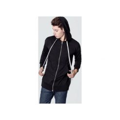 Bluzy męskie: Bluza bawełniana z kapturem i suwakami Basic Black