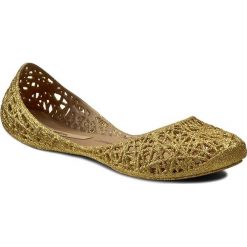 Baleriny MELISSA - Campana Zig Zag II Ad 31513 Gold Glitter 51969. Żółte baleriny damskie Melissa, bez wzorów, z tworzywa sztucznego, klasyczne, bez obcasa, na płaskiej podeszwie, bez zapięcia. Za 299,00 zł.