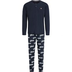 Piżama Guess U94X01 JR018. Szare piżamy męskie Guess, xxl, z aplikacjami, z bawełny, bez rękawów. W wyprzedaży za 139,00 zł.