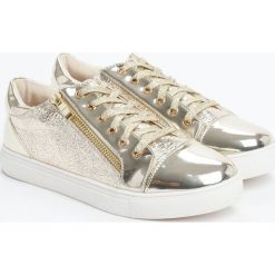 Złote Buty Sportowe Tilly. Żółte buty sportowe damskie Born2be, bez wzorów, z materiału, sportowe. Za 49,99 zł.