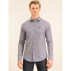 Koszula Emporio Armani 8N1C75 1V04Z F919. Niebieskie koszule męskie Emporio Armani, m, bez wzorów, z bawełny, casualowe, bez kołnierzyka, bez rękawów. W wyprzedaży za 399,00 zł.