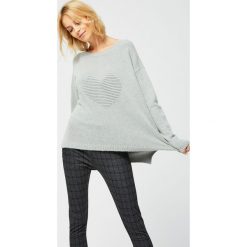 Sweter z sercem. Szare swetry damskie Moodo, s, bez wzorów, bez rękawów, bez kaptura. Za 39,99 zł.