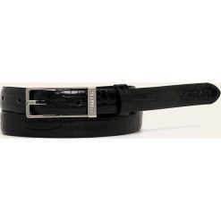 Calvin Klein - Pasek. Czarne paski damskie Calvin Klein, w paski, z poliesteru. Za 179,90 zł.