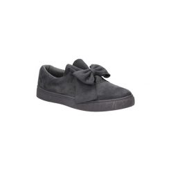 Tenisówki Casu Szare półbuty slip on z kokardą FS-87. Szare półbuty damskie Casu, bez wzorów, bez zapięcia. Za 49,99 zł.