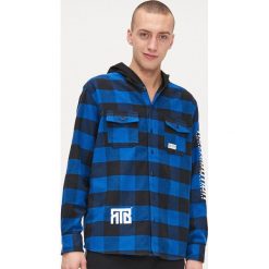 Koszula oversize z kapturem - Niebieski. Niebieskie koszule męskie Cropp, s, z kapturem. Za 99,99 zł.