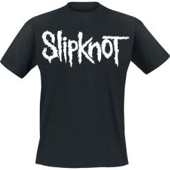 Slipknot White Logo T-Shirt czarny. Czarne t-shirty męskie marki Slipknot, s, z nadrukiem, z dekoltem na plecach. Za 74,90 zł.