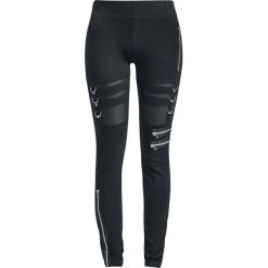 Chemical Black Inka Leggings Legginsy czarny. Czarne legginsy marki Chemical Black, l, w ażurowe wzory, z materiału. Za 164,90 zł.