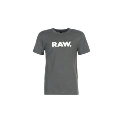 T-shirty z krótkim rękawem G-Star Raw HOLORN R T S/S. Szare t-shirty męskie G-Star RAW, s, bez wzorów, retro, bez kołnierzyka, krótkie. Za 92,00 zł.