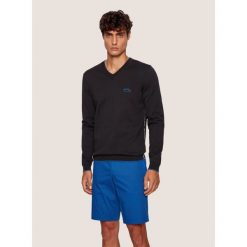 Sweter Boss Viston_W20 50440407. Czarne swetry męskie Boss, s, bez wzorów, klasyczne, z klasycznym kołnierzykiem, bez kaptura. Za 499,00 zł.