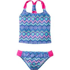 Tankini dziewczęce (2 części) bonprix turkusowy wzorzysty. Niebieskie stroje kąpielowe dziewczęce bonprix, w paski. Za 44,99 zł.