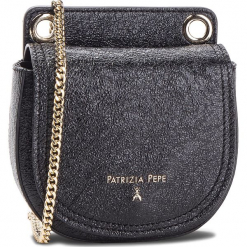 Torebka PATRIZIA PEPE - 2V6720/AA94-K348 Black Metallic. Czarne torebki klasyczne damskie marki Patrizia Pepe, ze skóry. W wyprzedaży za 589,00 zł.