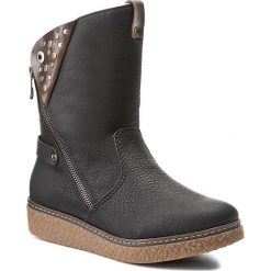 Botki RIEKER - Y4089-00 Black Combination. Czarne botki damskie skórzane marki Rieker. W wyprzedaży za 209,00 zł.