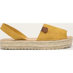 Answear - Espadryle Lannod. Żółte espadryle damskie ANSWEAR, bez wzorów, z materiału, bez obcasa, na obcasie. W wyprzedaży za 79,90 zł.
