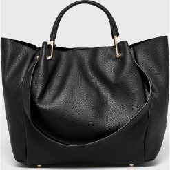 Parfois - Torebka. Czarne shopper bag damskie Parfois, z materiału, na ramię, duże. Za 139,90 zł.