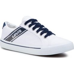 Tenisówki LEVI'S - VKIN0002T White 0061. Białe półbuty dziewczęce bez wzorów, z gumy, na sznurówki. Za 199,00 zł.