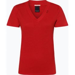 Scotch & Soda - T-shirt damski z dodatkiem lnu, czerwony. Czerwone t-shirty damskie Scotch & Soda, s, z haftami, z materiału, bez kołnierzyka. Za 179,95 zł.