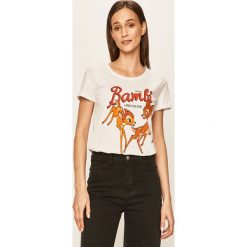 Haily's - T-shirt. Białe bluzki damskie Haily's, s, bez wzorów, z dzianiny, casualowe, z okrągłym kołnierzem. W wyprzedaży za 49,90 zł.