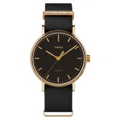 Timex Zegarek Damski Tw2R49200. Czarne, analogowe zegarki damskie Timex, z mosiądzu. Za 249,00 zł.