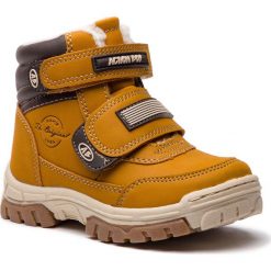 Trapery ACTION BOY - CP07-2772 Camel. Żółte śniegowce chłopięce marki Action Boy, bez zapięcia. Za 99,99 zł.