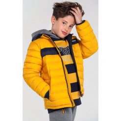 Mayoral - Kurtka dziecięca 128-172 cm. Żółte kurtki chłopięce Mayoral, bez wzorów, z poliesteru, krótkie, z kapturem. Za 228,90 zł.
