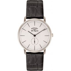 PROMOCJA ZEGAREK ROTARY Kensington GS90050/02. Białe zegarki męskie marki ROTARY, ze stali. W wyprzedaży za 829,00 zł.