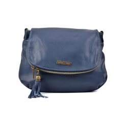 Torebki klasyczne damskie: Skórzana torebka w kolorze niebieskim – (S)26 x (W)30 x (G)6 cm